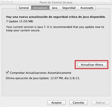 ACTUALIZAR JAVA MAC